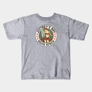 Vintage Surfing Badge for Jeffrey's Bay, South Africa Kids T-Shirt